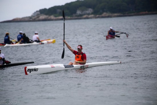 With an impressive 4th place finish, Matt celebrates his ascendance from "up-and-coming paddler" to "target". (Photo courtesy of Leslie Chappell)