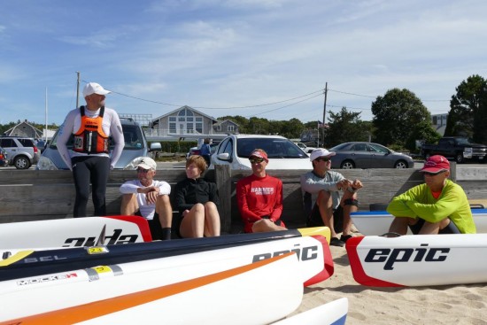 For some of the hipper paddlers, the "chill session" was a welcome addition to the Cape Cod Downwind. (Photo courtesy of Peter Traykovski)